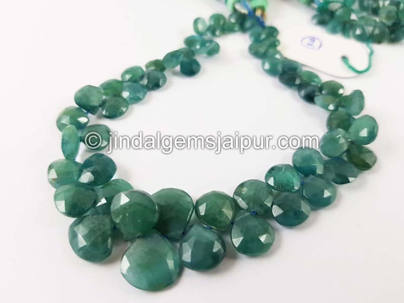 Blue Grandidierite Faceted Heart Beads